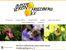 Tablet Screenshot of imker-friedberg.de